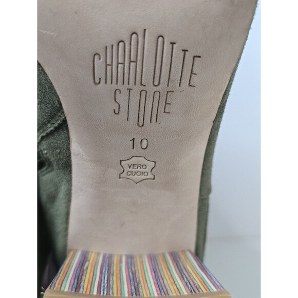 Charlotte Stone Olive Ankle Boots - Picture 10 of 13